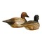 Rustic Wooden Duck Decoy Decor Collection Hand-Carved Folk Art Mallard Statues